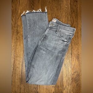 MOTHER The Rascal Ankle Snippet Jeans In Makin’ The Grade - Gray - Size 27